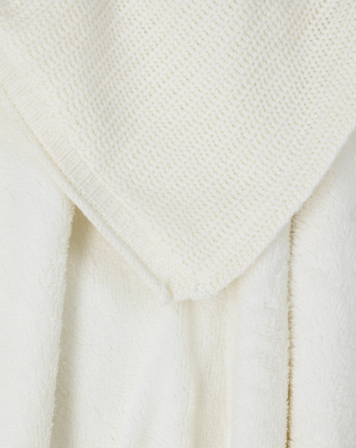 Double Sided RIB Blanket Knit & Fake Fur S