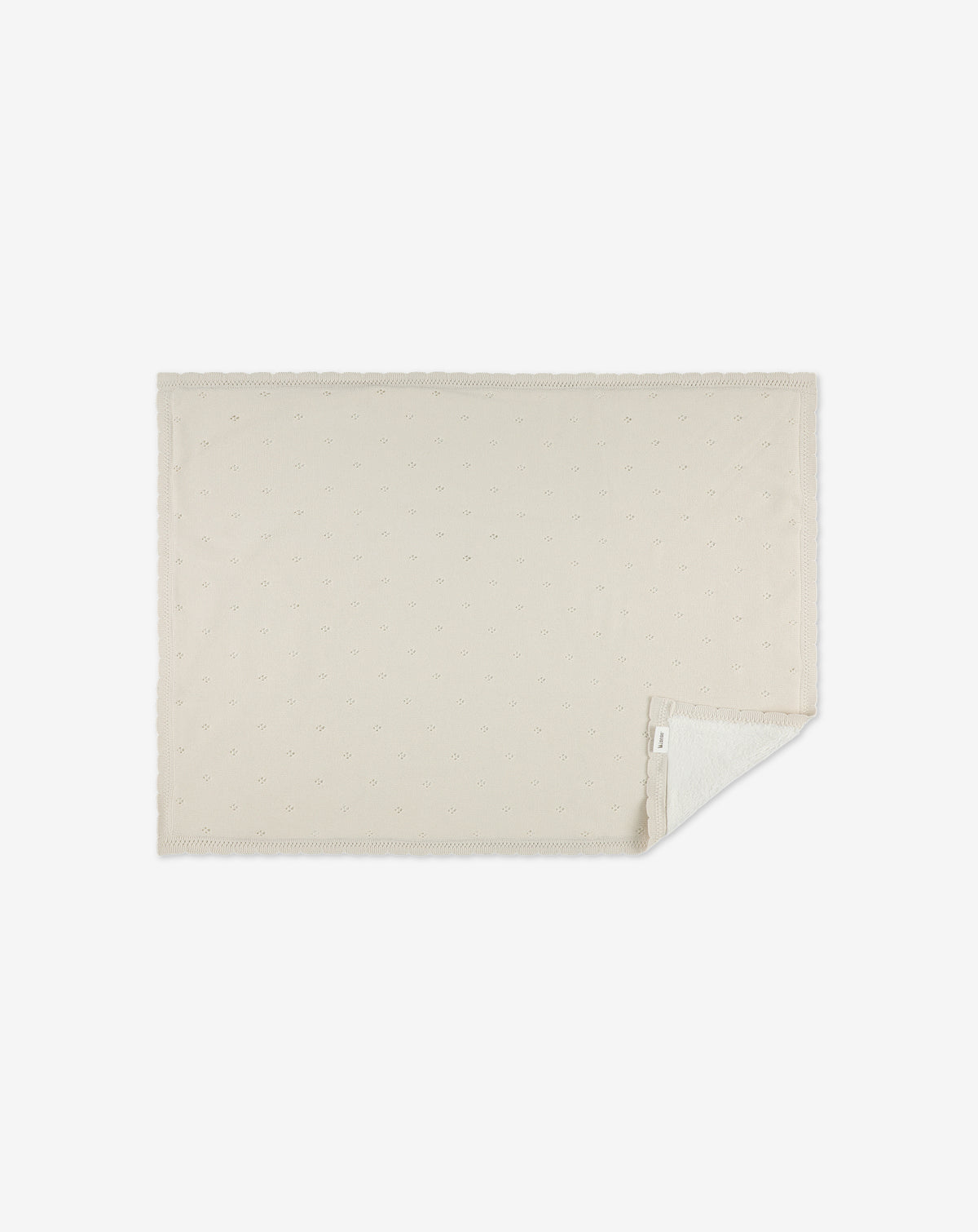 Double Sided Blanket With Scalloped Border & Fake Fur S