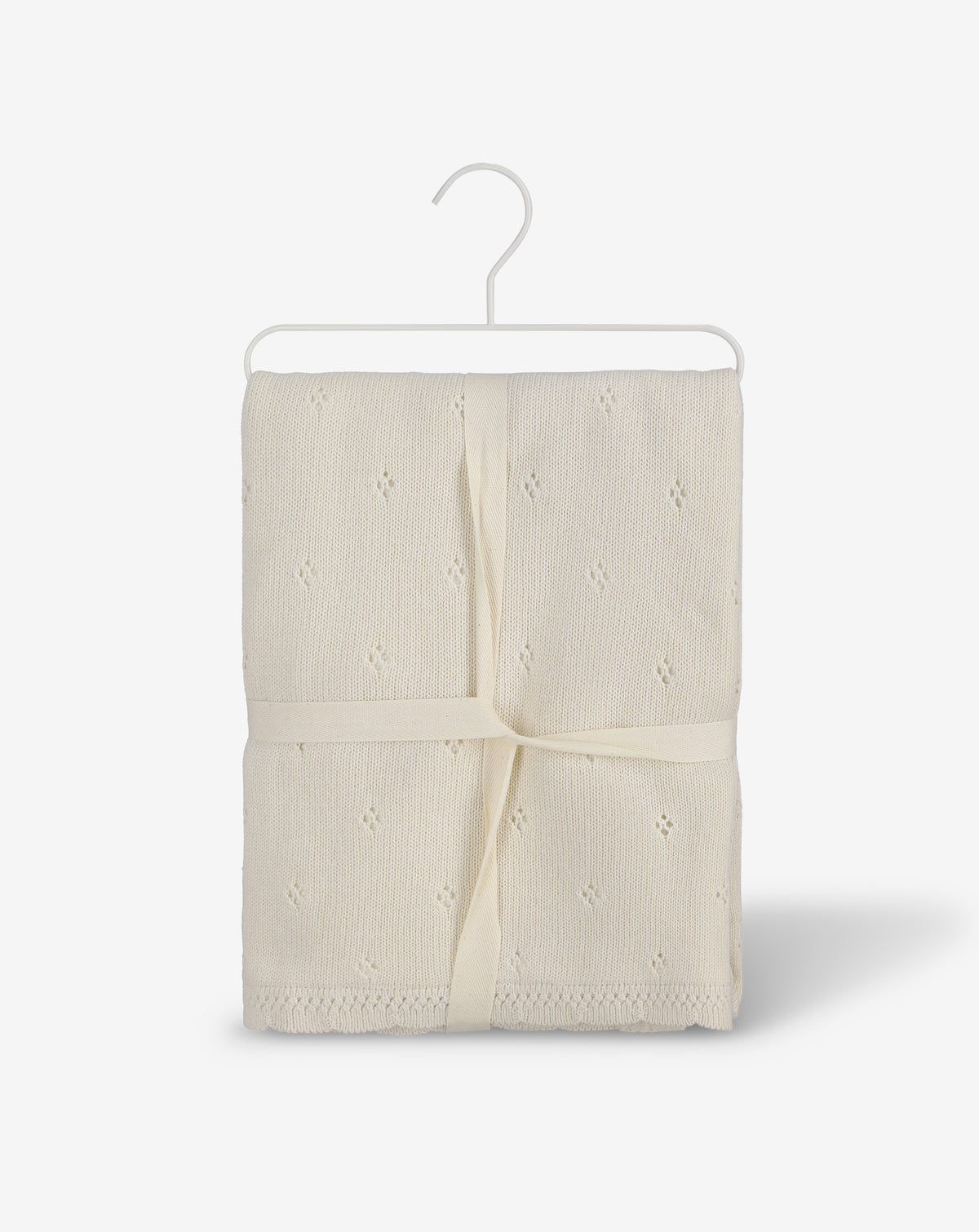 Double Sided Blanket With Scalloped Border & Fake Fur S