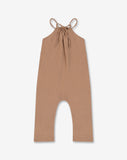 Girls Spaghetti Tie Strap Overall - Muslin