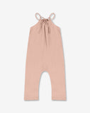 Girls Spaghetti Tie Strap Overall - Muslin