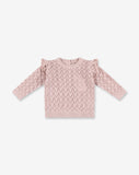 Girls Sweater With Ruffles S5