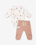 Flannel Bodysuit & Pants Set D1