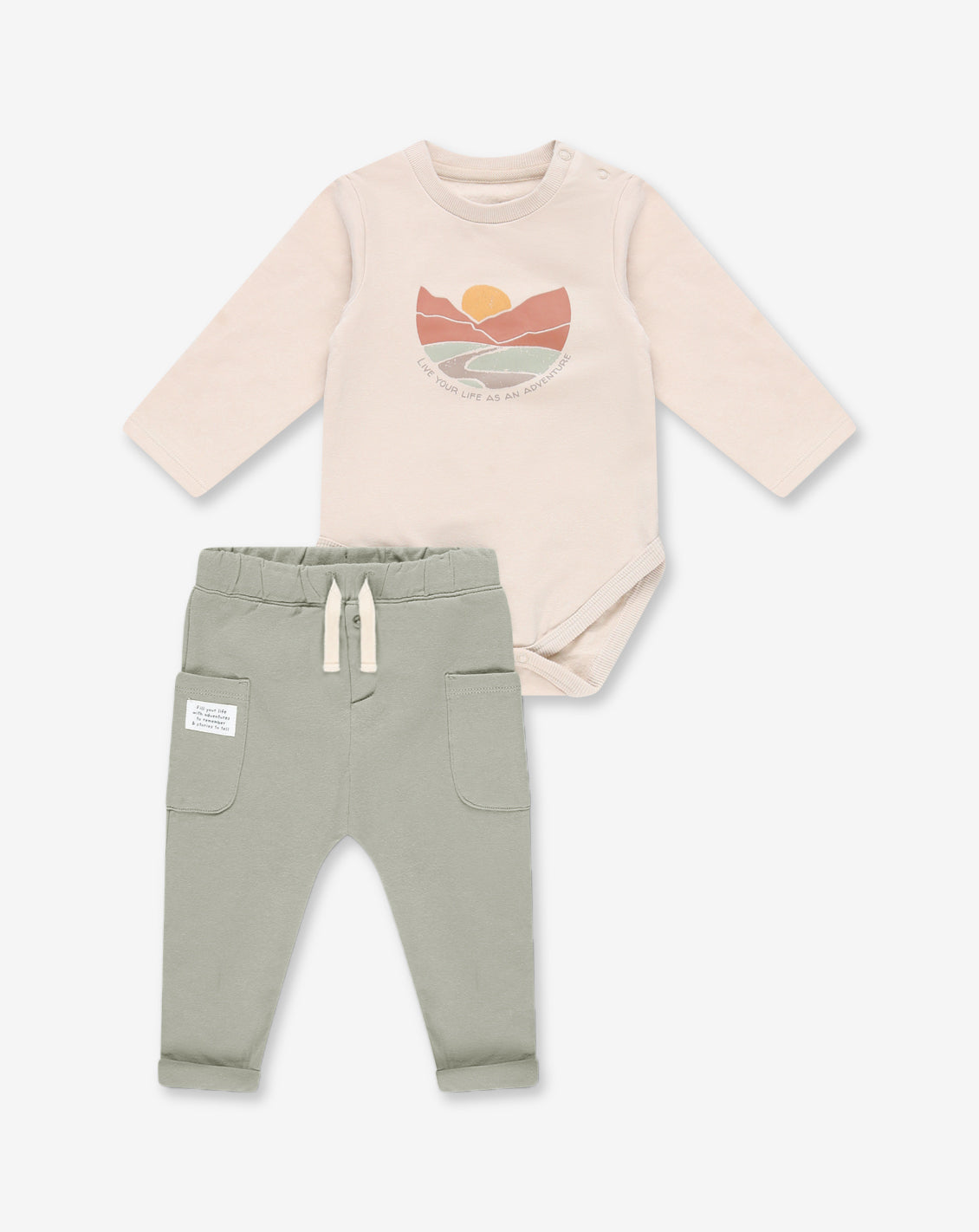 フランネルボディスーツ＆パンツセット D1