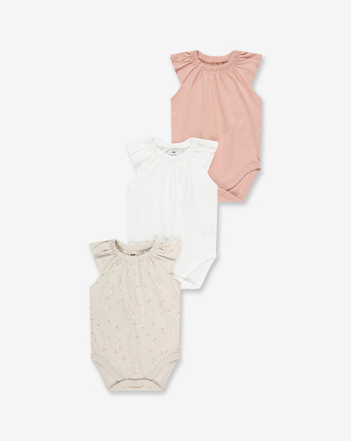 女の子用ボディスーツ 3枚パック WSM 