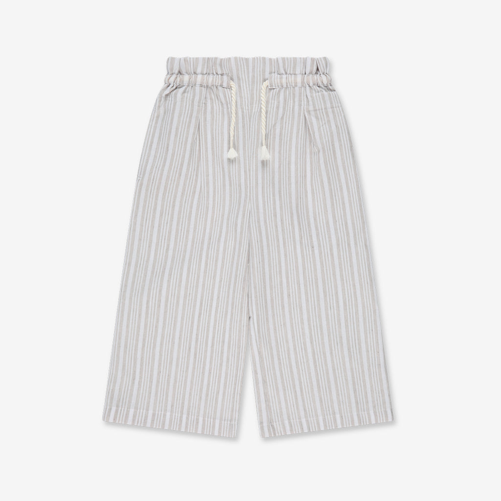 織りロングパンツ H 