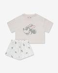女の子用ディズニーシャツ＆ショートパンツセット PJ1