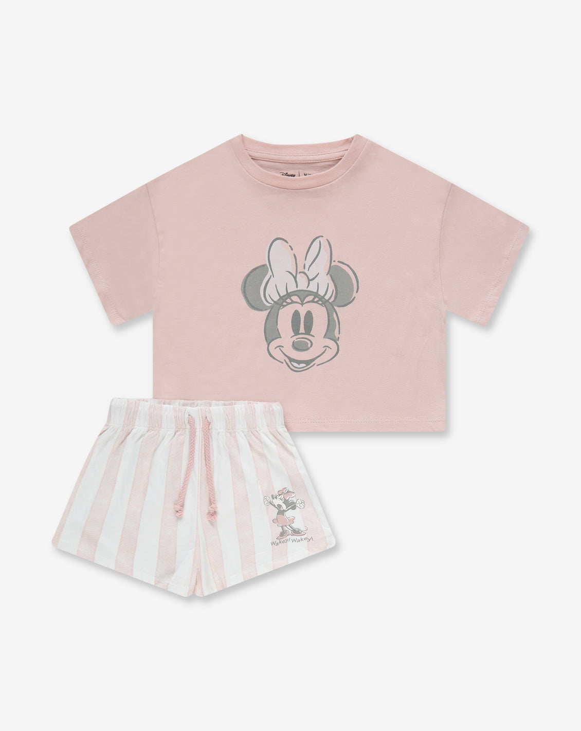 女の子用ディズニーシャツ＆ショートパンツセット PJ1