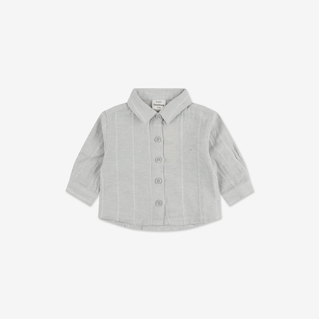 Long Sleeve Linen Button Down Shirt WB