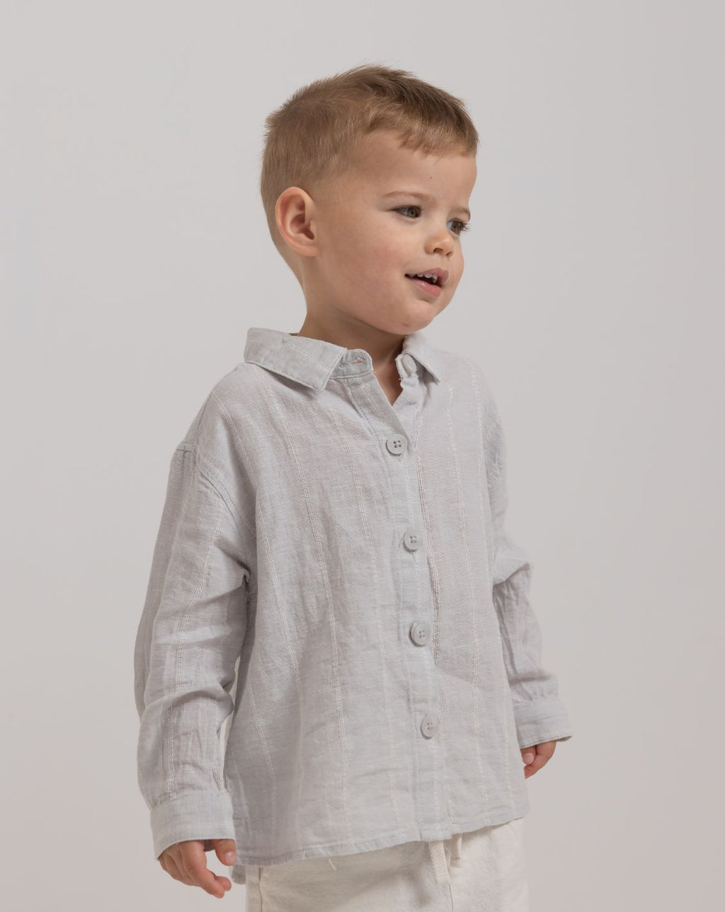Long Sleeve Linen Button Down Shirt WB
