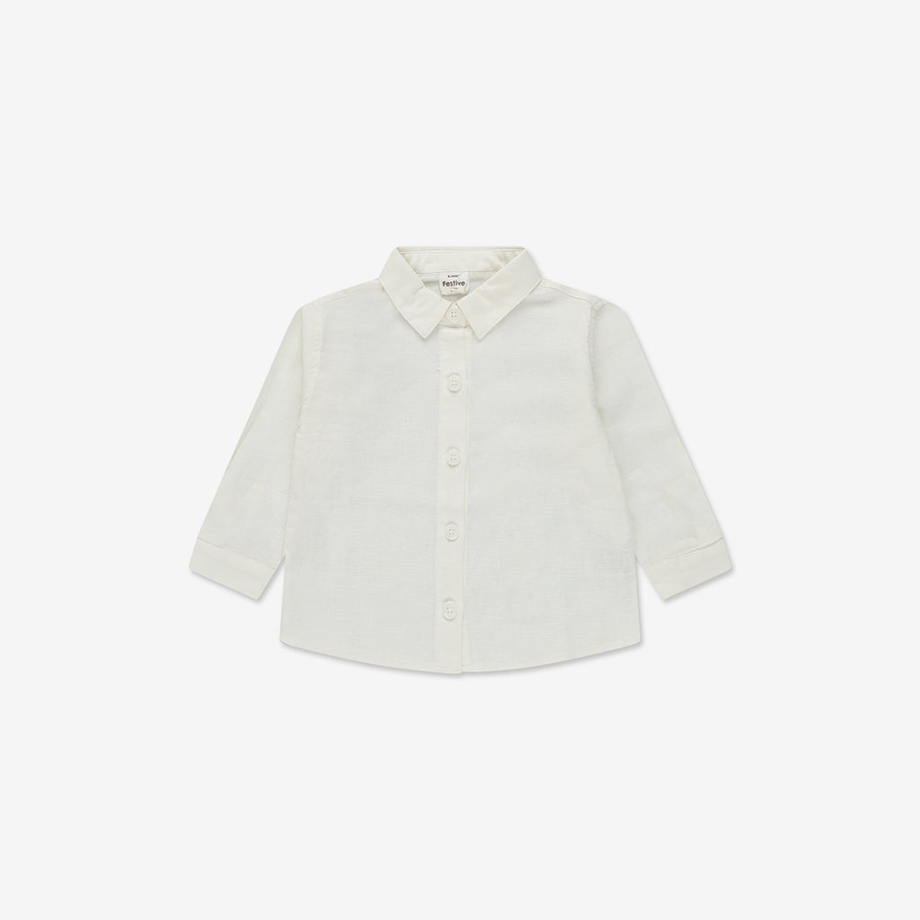 Long Sleeve Linen Button Down Shirt WB