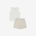 Tank Top & Striped Jogger Shorts Pants WB