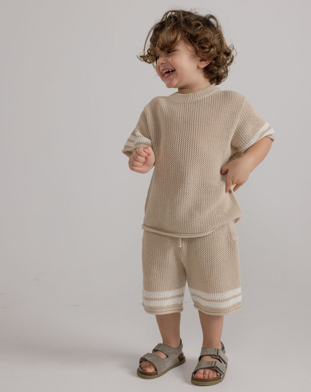 Crochet Shorts with Stripes CR