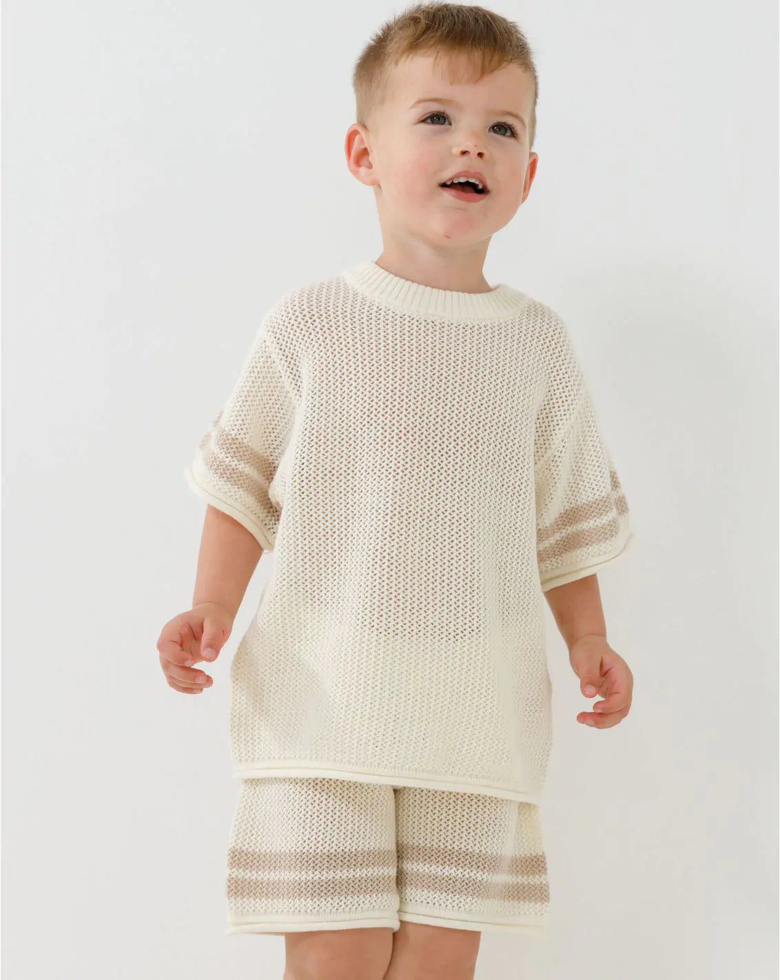 Crochet Shorts with Stripes CR