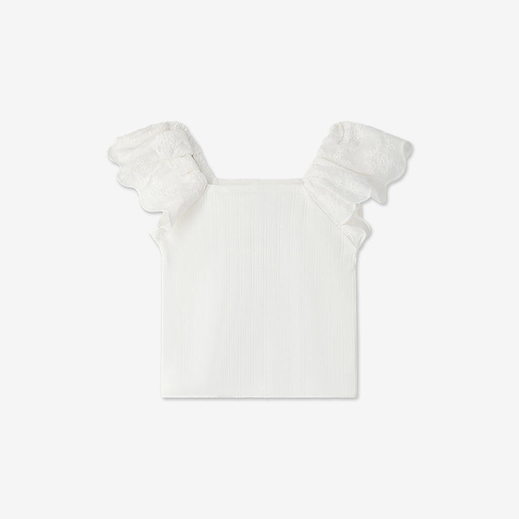 Frilled Sleeve Tee H