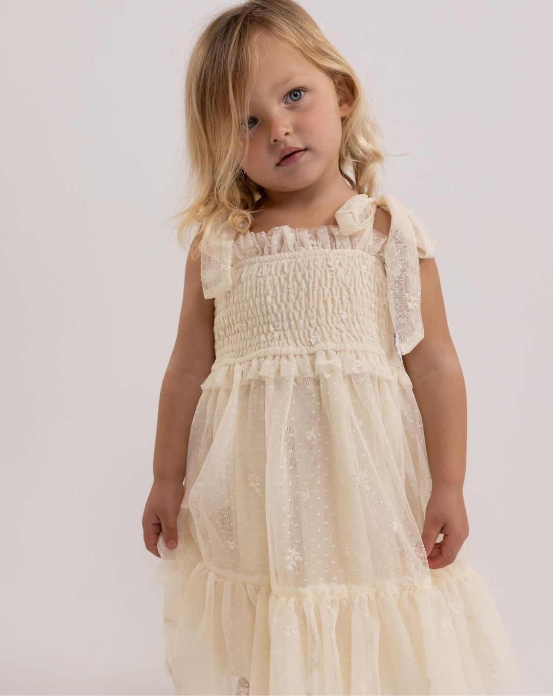Embroidered Tulle Dress H