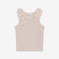 Tank Top With 3D Tulle Flowers H