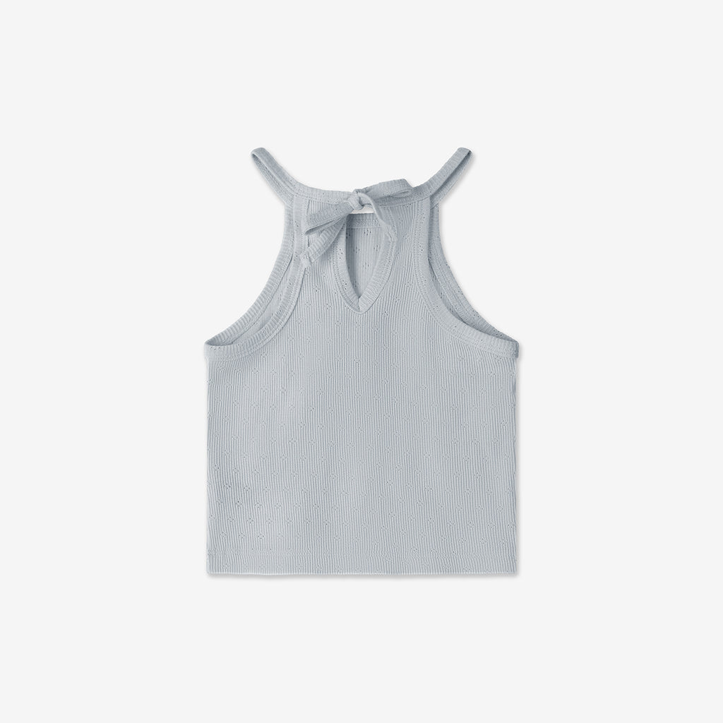 Collar Tank Top with Tied Back H
