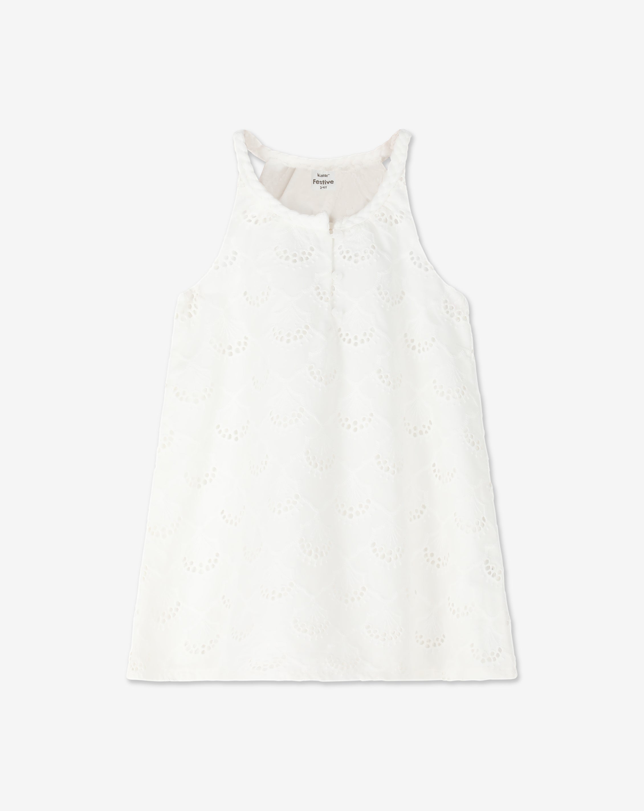 Embroidered Dress With Braid Strap H