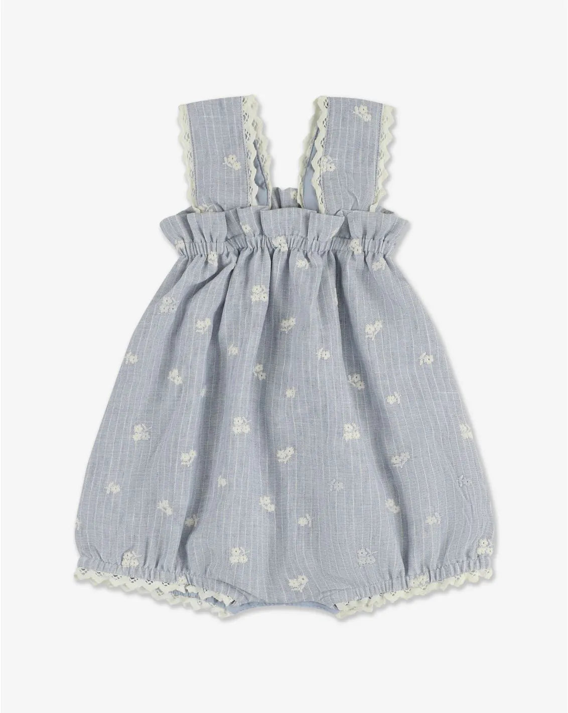 Sleevless Embroidered Bloomers Overall