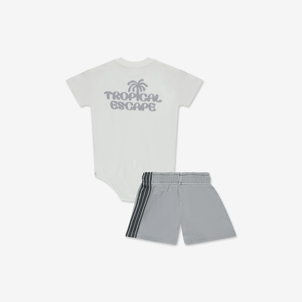 Bodysuit+ Washed Woven Short Pants Set NT