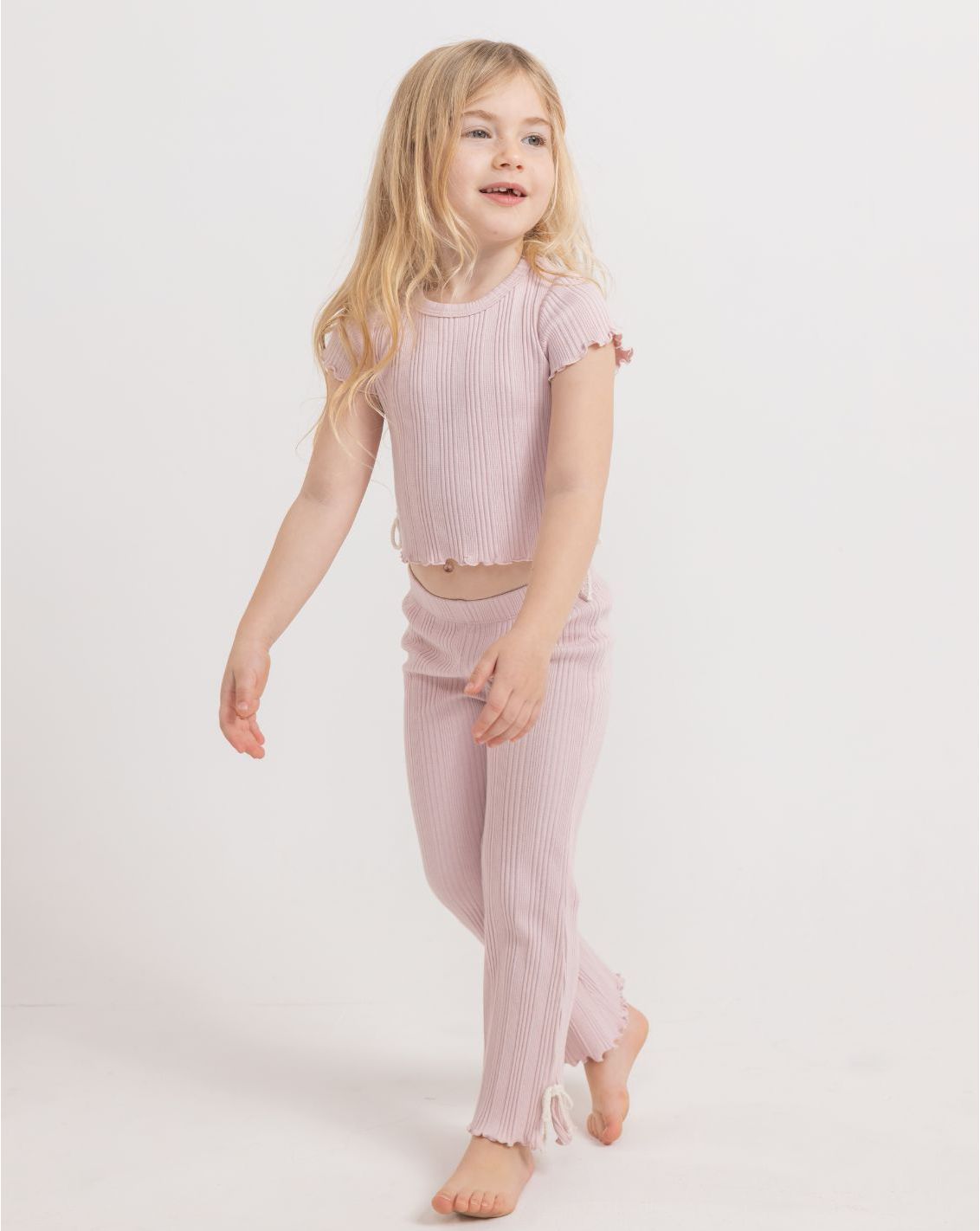Girls Rib Flare Long Pants RIB