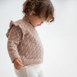 Girls Sweater With Ruffles S5