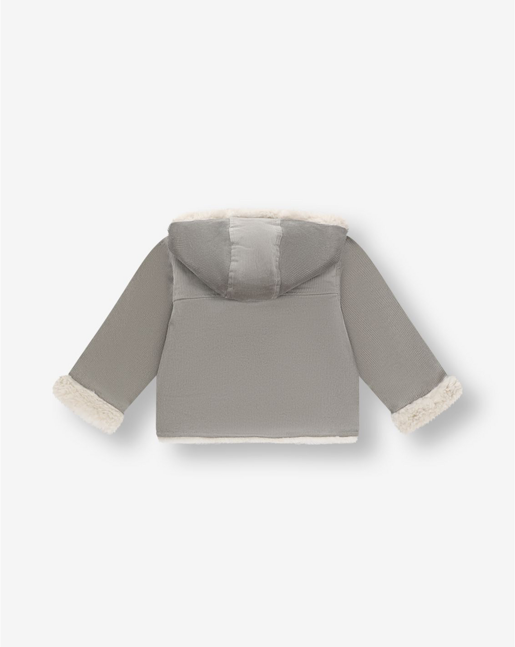 Boys Hooded Suede & Sherpa Jacket Y3