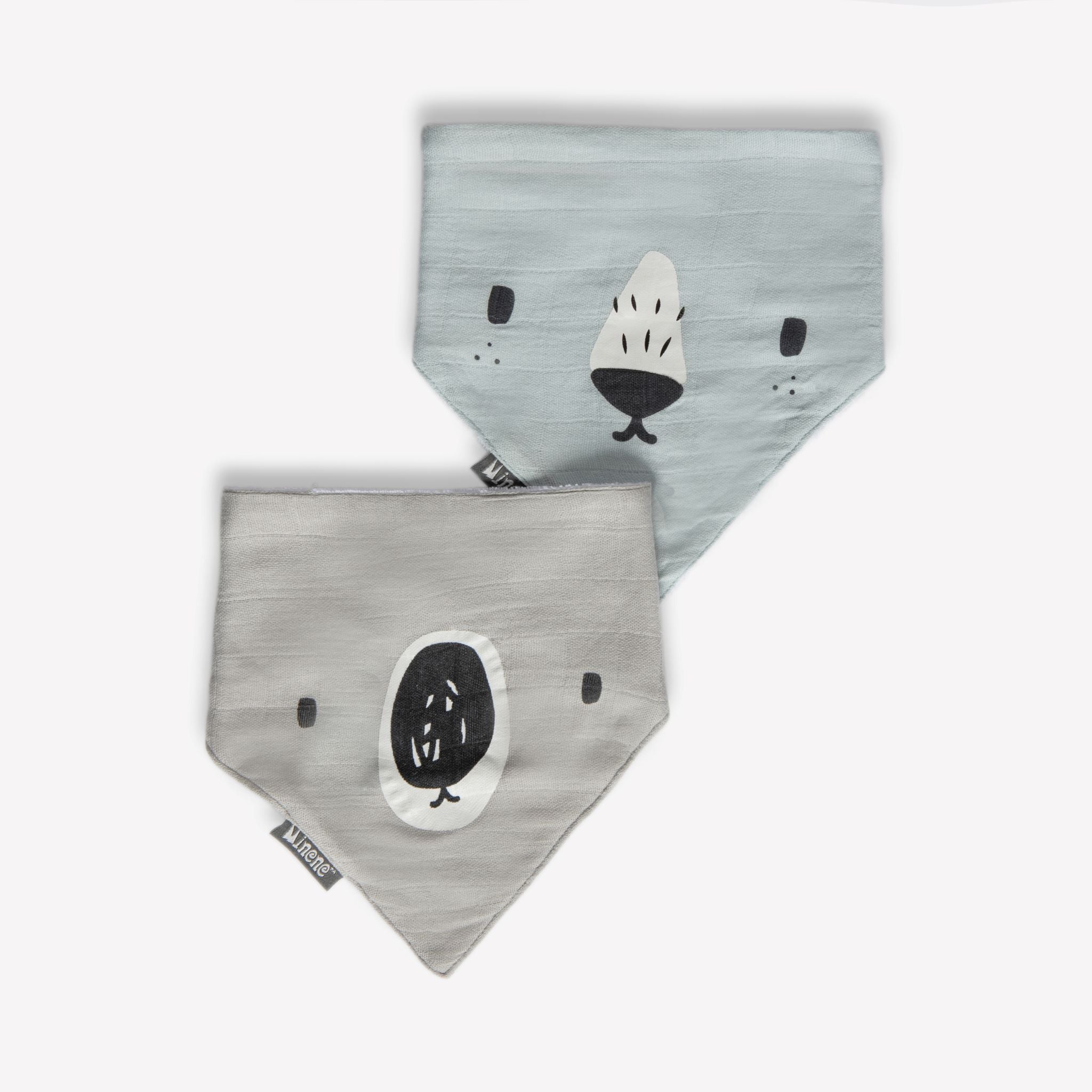 BAMBOO BANDANA BIB PAIR - HUG ME