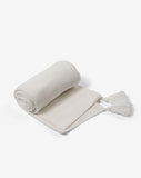 KNITED BLANKET WITH TASSELS 100x85cm