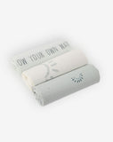100% Cotton Muslin Squares EMB - Pack of 3