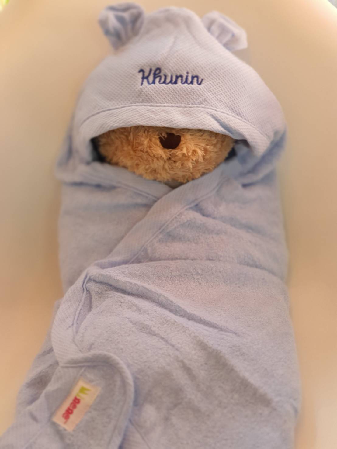 Personalized Baby Blue Gift Basket