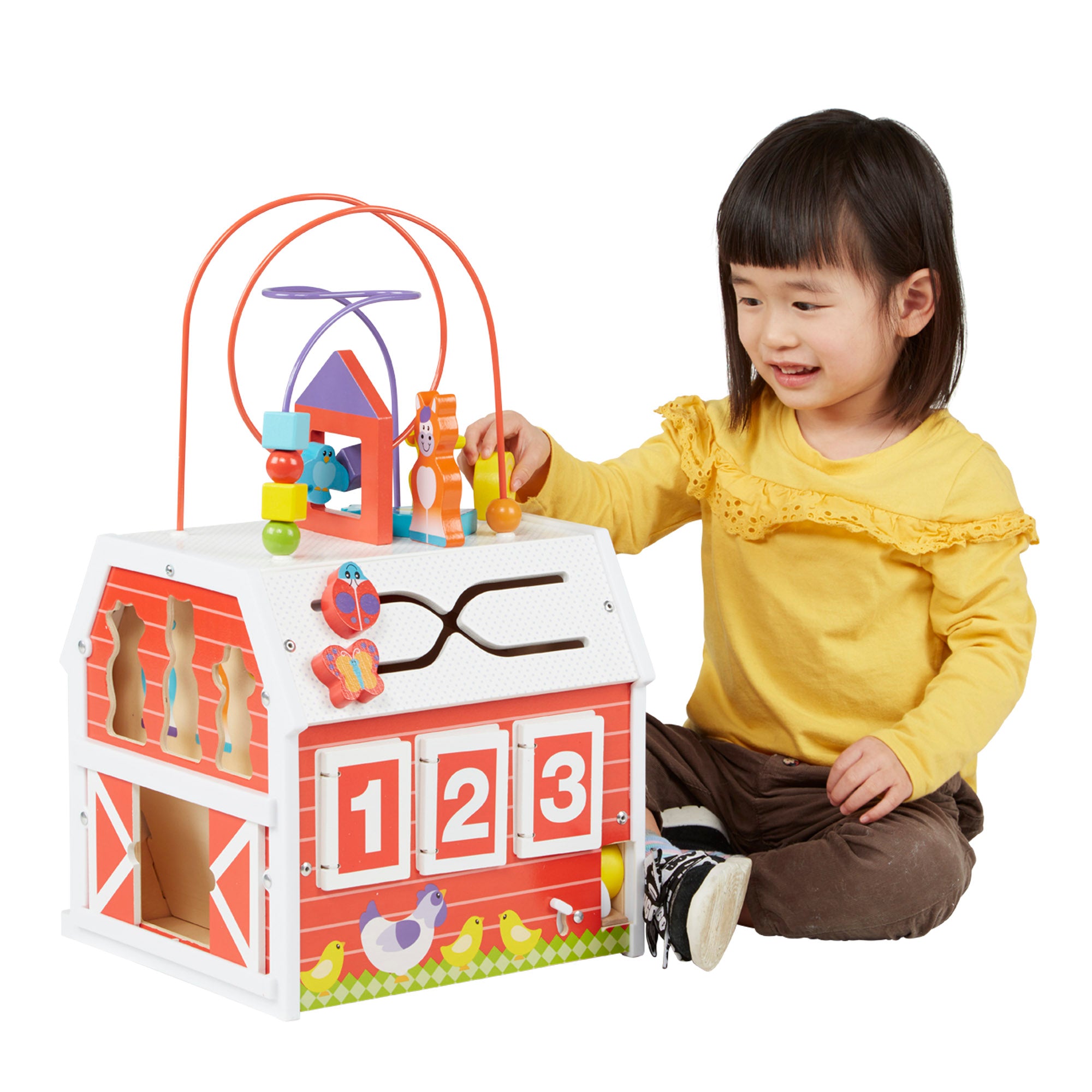 Melissa & Doug First Play Slide, Sort & Roll Activity Barn