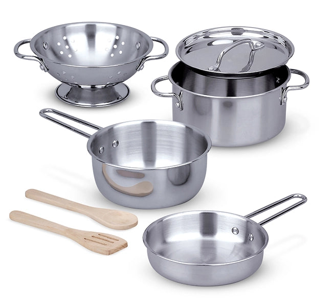 Melissa & Doug Stainless Steel Pots & Pans