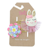 Rabbit with Flower Hair Clip