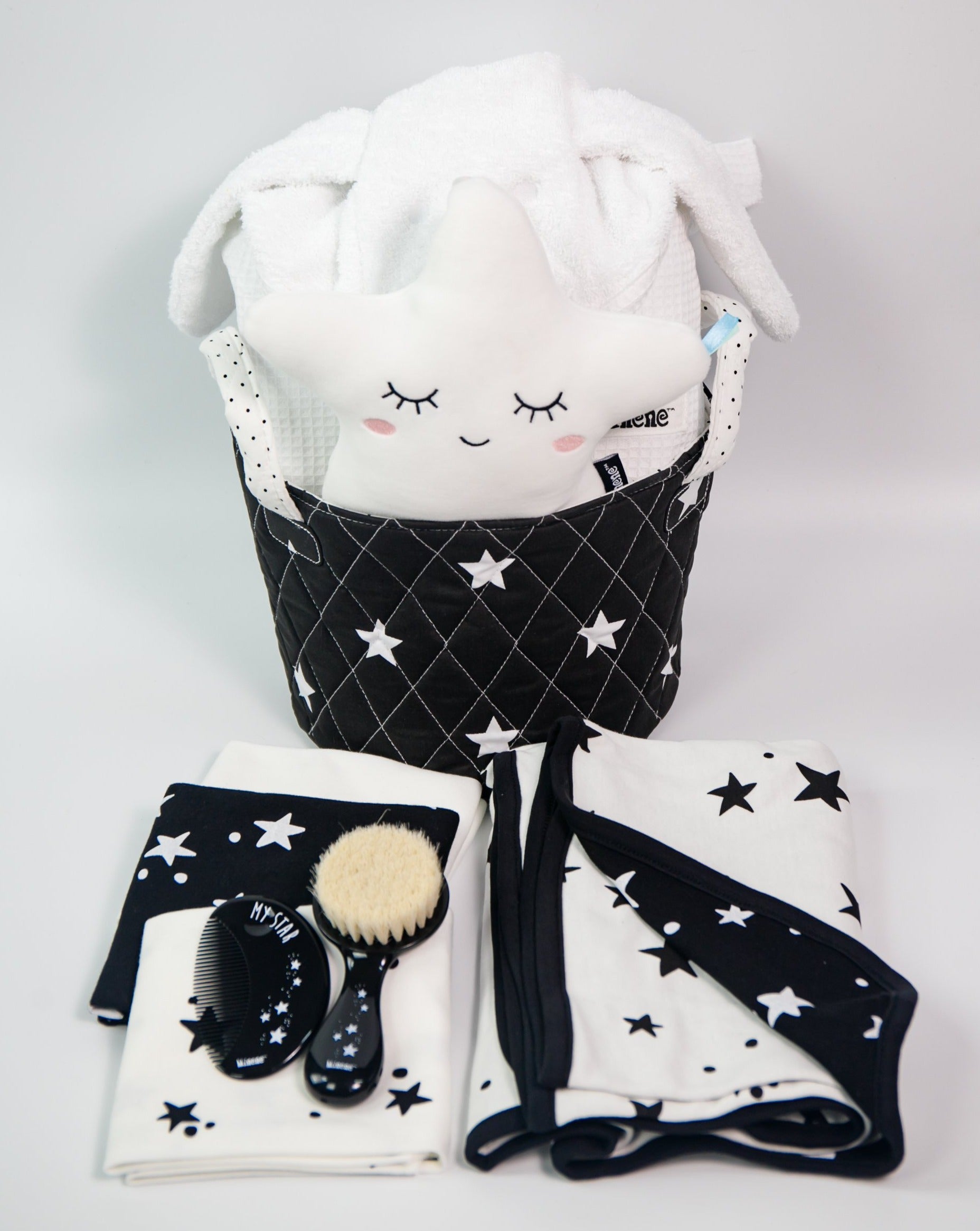 Classic Black & White Newborn Gift Basket