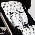 リバーシブルベビーカー＆カーシートライナーセット - ジャージーコットン！